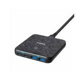 Anker USB C Fast Charger, 63W 4 Port PIQ 3.0 & GaN Fast Charger Adapter, PowerPort Atom III Slim Wall Charger with Dual USB C Ports (45W Max) - Black Fabric