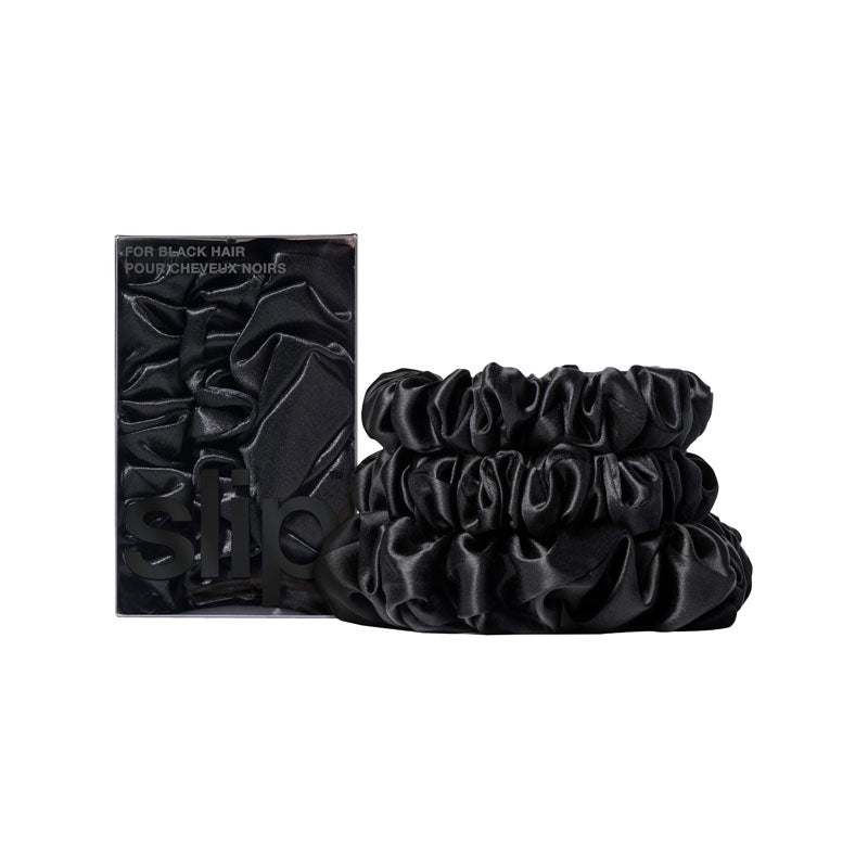 Slip Back to Basics Midi/Large Scrunchie - Black - 3 Pcs
