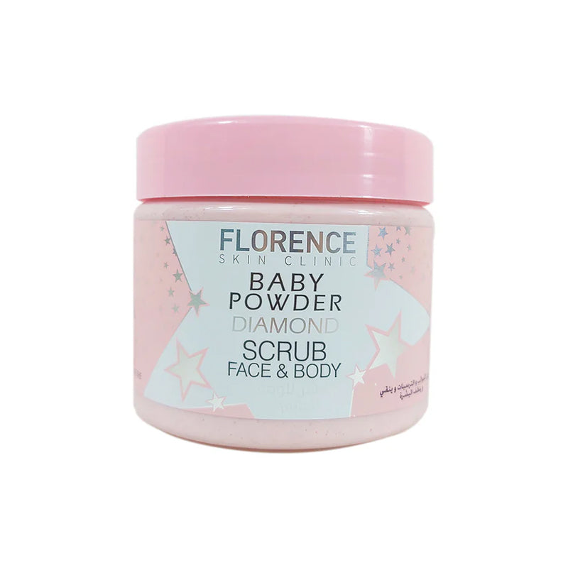 Florence Baby Powder Diamond Scrub Face & Body - 300 ml