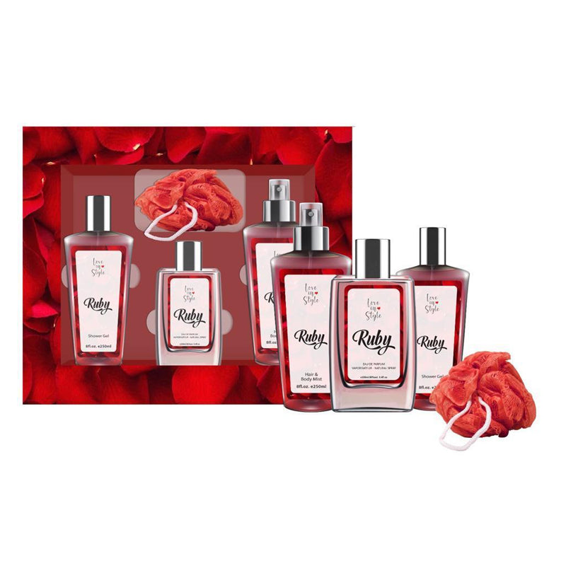 Love In Style Ruby Bath Set For Unisex