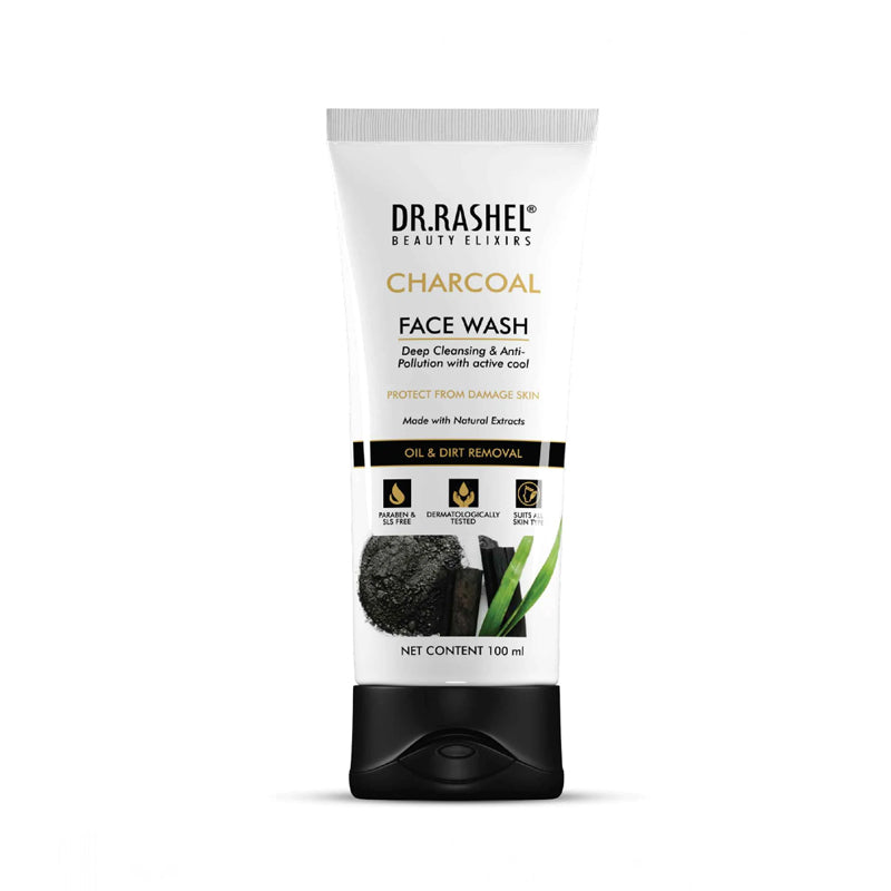 Dr. Rashel Black Charcoal Purifying Face Wash - 100 ml