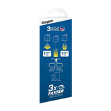 Energizer Ultimate 38W PD/QC Wall Charger with Universal Plug, Dual Output - Silver