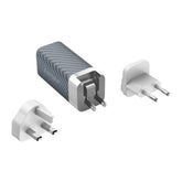 Energizer Ultimate 65W PD/QC Wall Charger with Universal Plug, GaN Technology, Dual Output - Silver