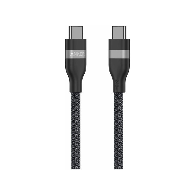 Anker USB-C to USB-C Cable 240W (Upcycled-Braided) (0.9m/3ft) -Black