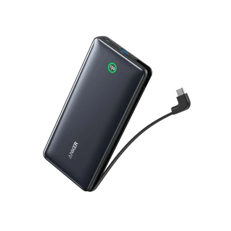 Anker Nano Power Bank (20K, 30 W, Built-In USB-C Cable), Black