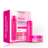 Cadiveu Glamour Kit Home Care Set Hair Treatment - Shampoo 250ml + Mask 200ml