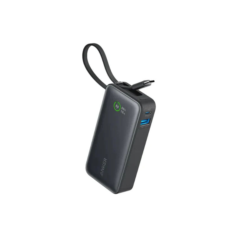 Anker Nano Power Bank (30W, Built-In USB-C Cable) 10000 PD - Black