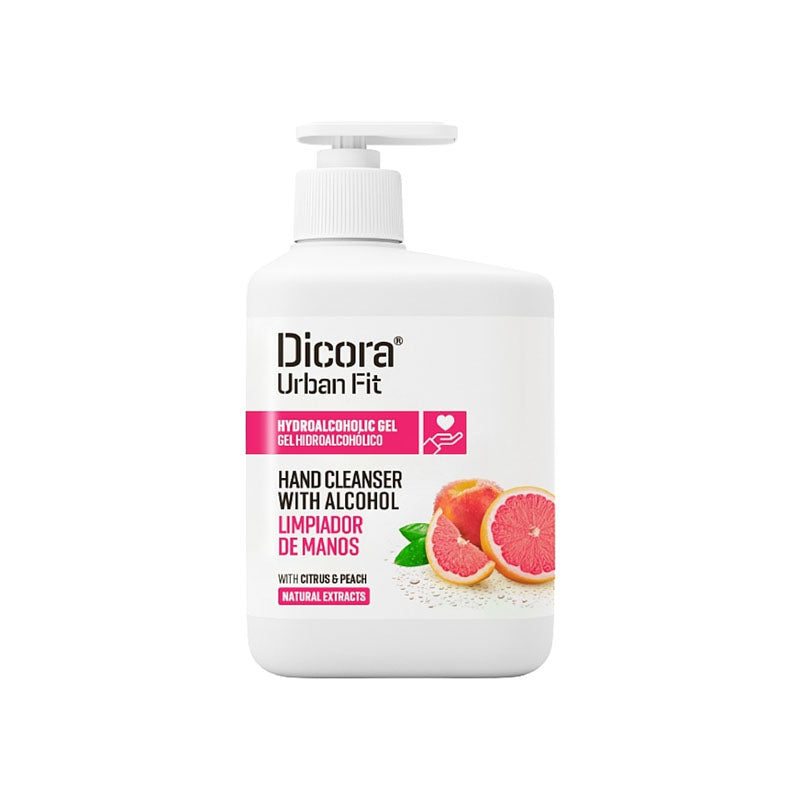 Dicora Urban Fit Hydroalcoholic Gel Hand Cleanser With Alcohol Hand Sanitizer Gel with Citrus & Peach - 500 ml