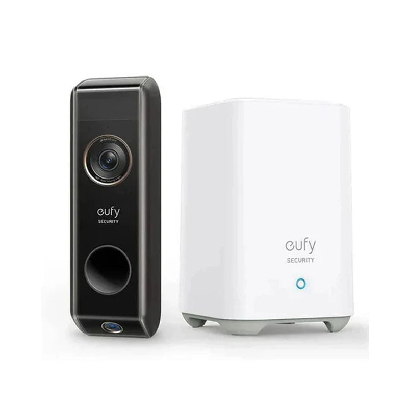 eufy Security Video Doorbell Dual Camera (Battery-Powered) with HomeBase, Wireless Doorbell Camera, Dual Motion and Package Detection, 2K HD, Family Recognition - Black
