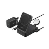 Anker MagGo Wireless Charging Station (15W, Foldable 3-in-1) - Black