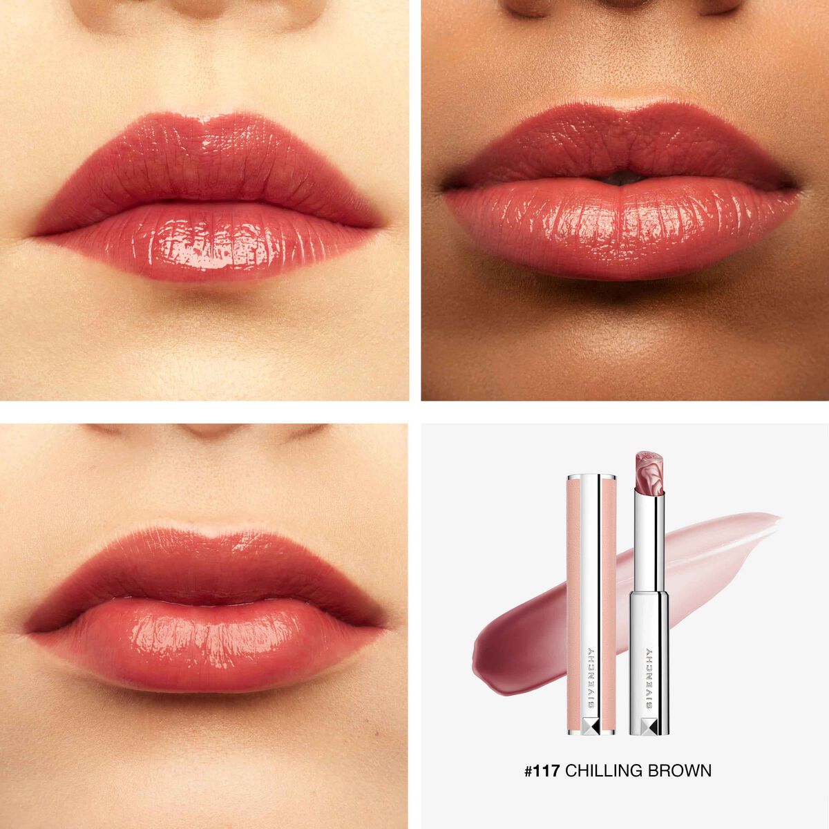 Givenchy Le Rose Perfecto Lip Balm - N117 Chilling Brown Givenchy Le Rose Perfecto Lip Balm - N117 Chilling Brown