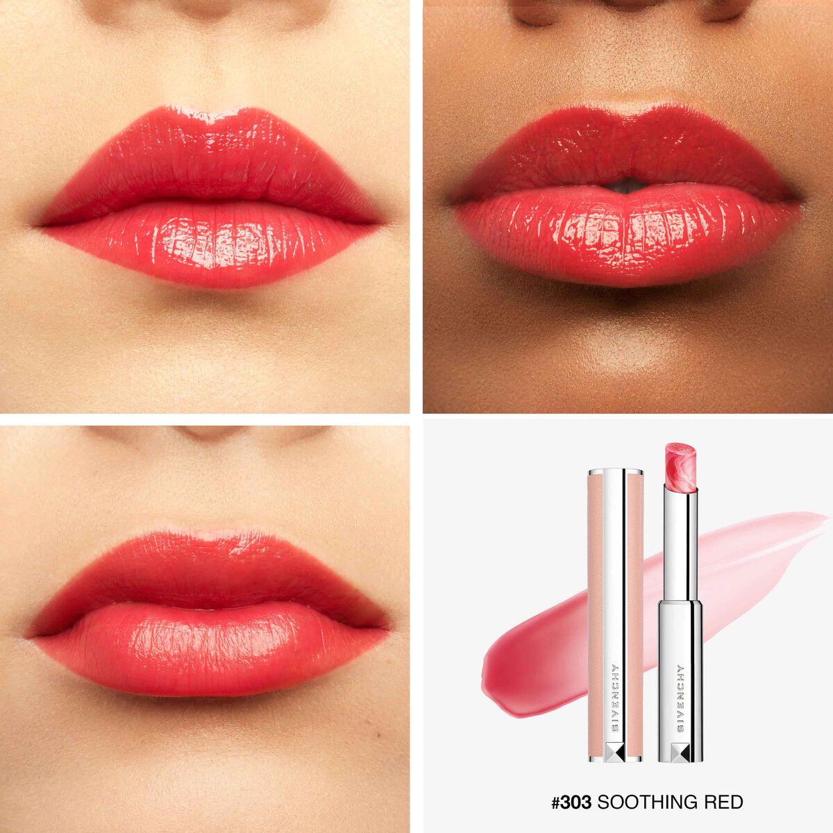 Givenchy Le Rose Perfecto Lip Balm - N303 Soothing Red Givenchy Le Rose Perfecto Lip Balm - N303 Soothing Red