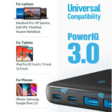 Anker USB C Fast Charger, 63W 4 Port PIQ 3.0 & GaN Fast Charger Adapter, PowerPort Atom III Slim Wall Charger with Dual USB C Ports (45W Max) - Black Fabric