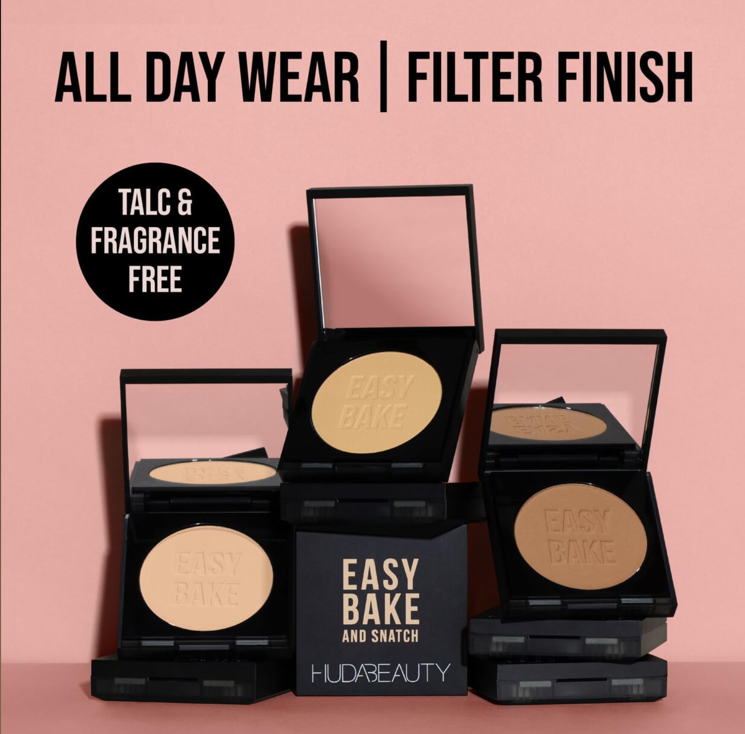 Huda Beauty Easy Bake and Snatch Pressed Brightening and Setting Powder - Peach Pie Huda Beauty Easy Bake and Snatch Pressed Brightening and Setting Powder - Peach Pie