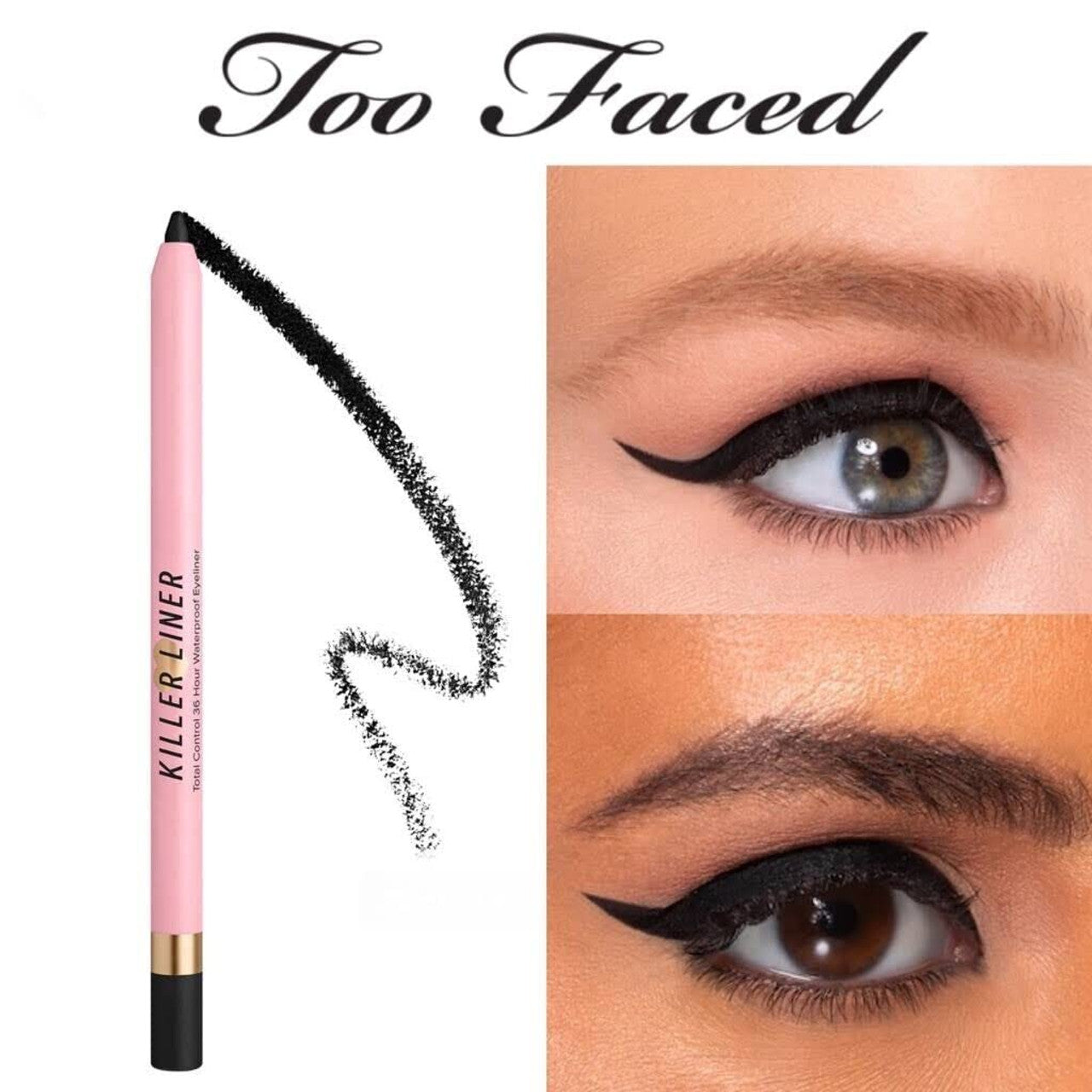 Too Faced Killer Liner Waterproof Eyeliner Killer Black Too Faced Killer Liner Waterproof Eyeliner Killer Black
