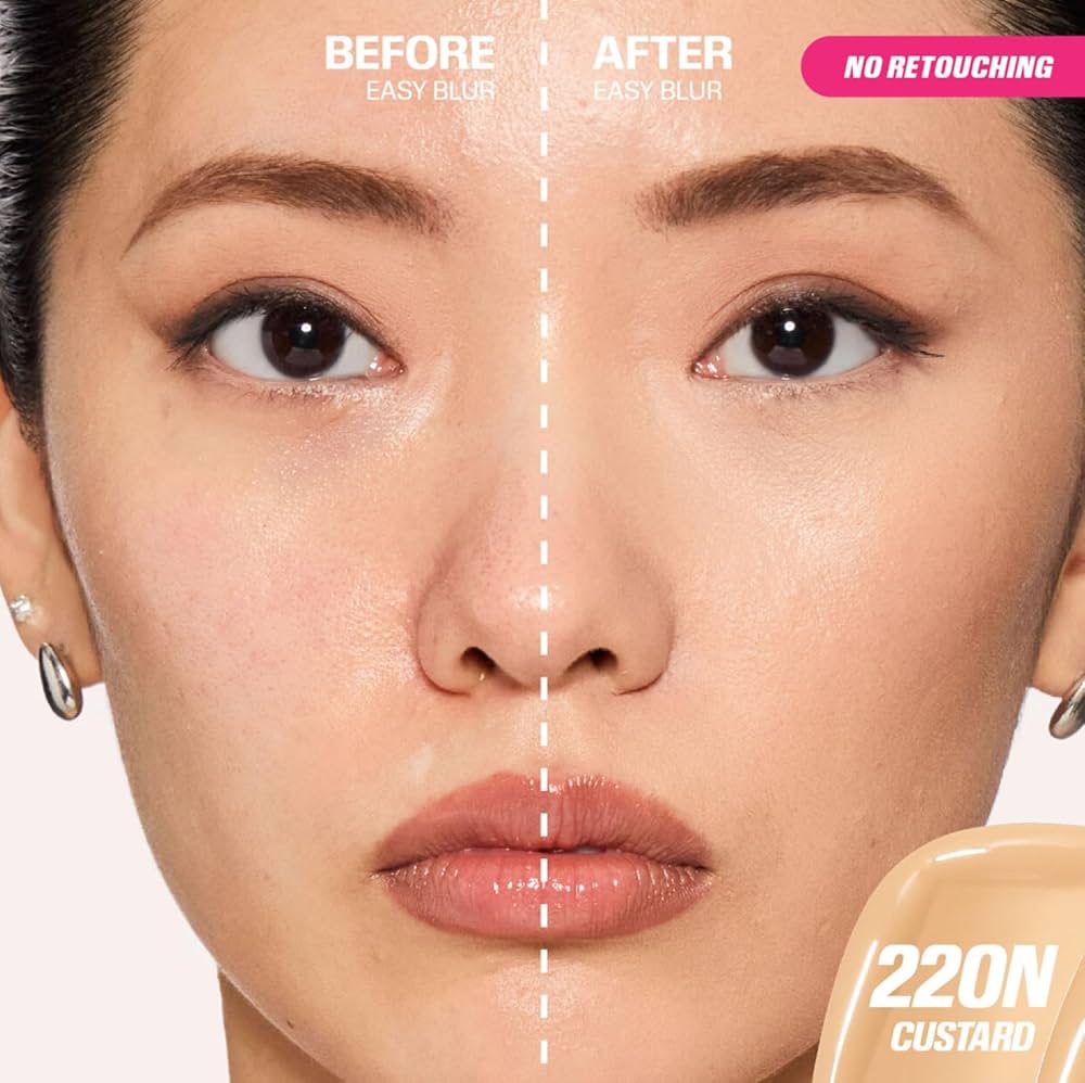 Huda Beauty Easy Blur Natural Airbrush Foundation - 30 ml - Custard 220N Huda Beauty Easy Blur Natural Airbrush Foundation - 30 ml - Custard 220N