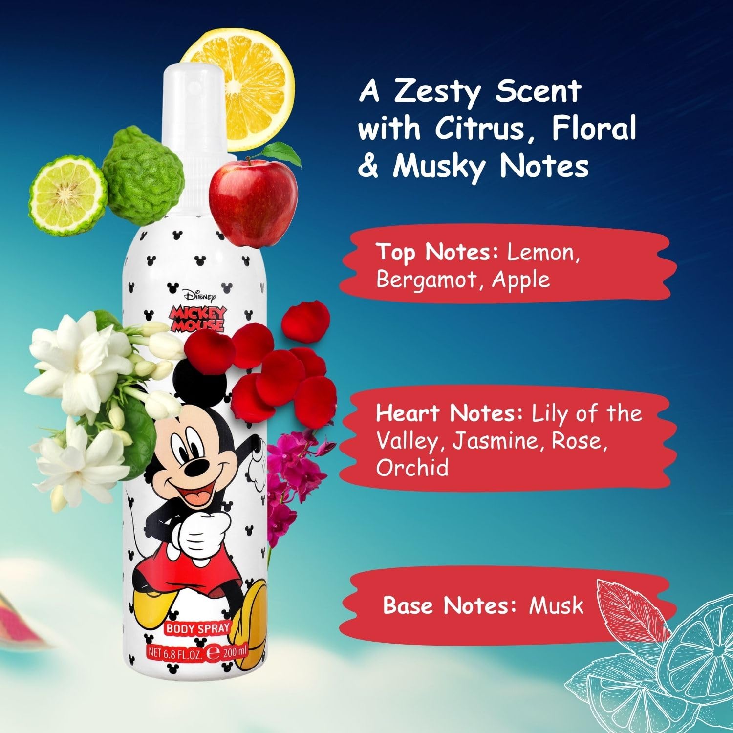 Disney Mickey Body Spray For Him - 200 ml