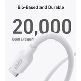 Anker 544 USB-C to USB-C Cable 140W (Bio-Based) (0.9m/3ft) -White