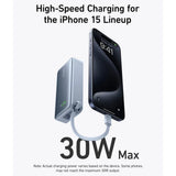 Anker Nano Power Bank (30W, Built-In USB-C Cable) 10000mAh PD - Blue