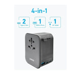 Anker Nano Travel Adapter (4-in-1, 65 W) - Black