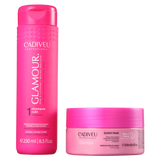 Cadiveu Glamour Kit Home Care Set Hair Treatment - Shampoo 250ml + Mask 200ml