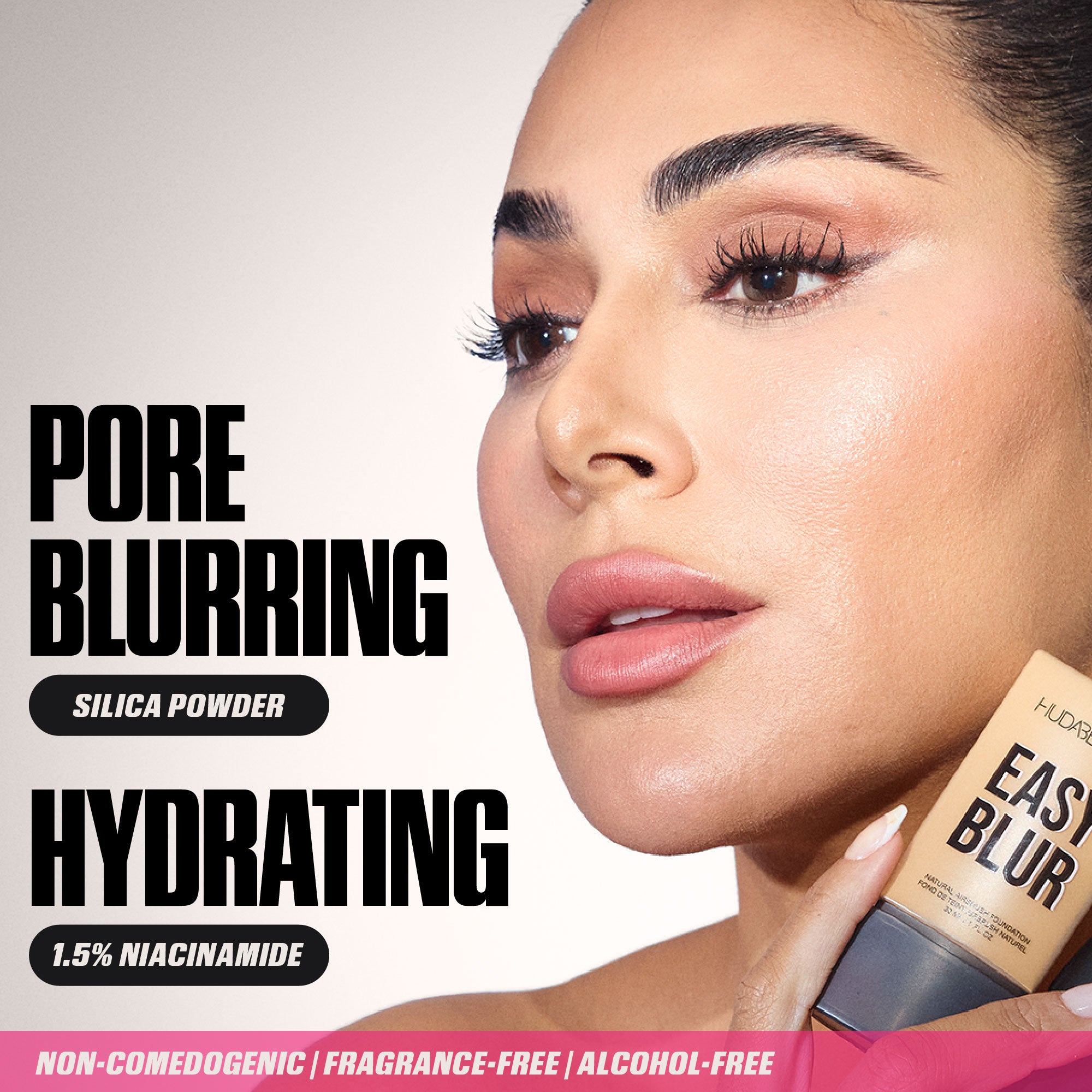 Huda Beauty Easy Blur Natural Airbrush Foundation - 30 ml - Milkshake 100B Huda Beauty Easy Blur Natural Airbrush Foundation - 30 ml - Milkshake 100B