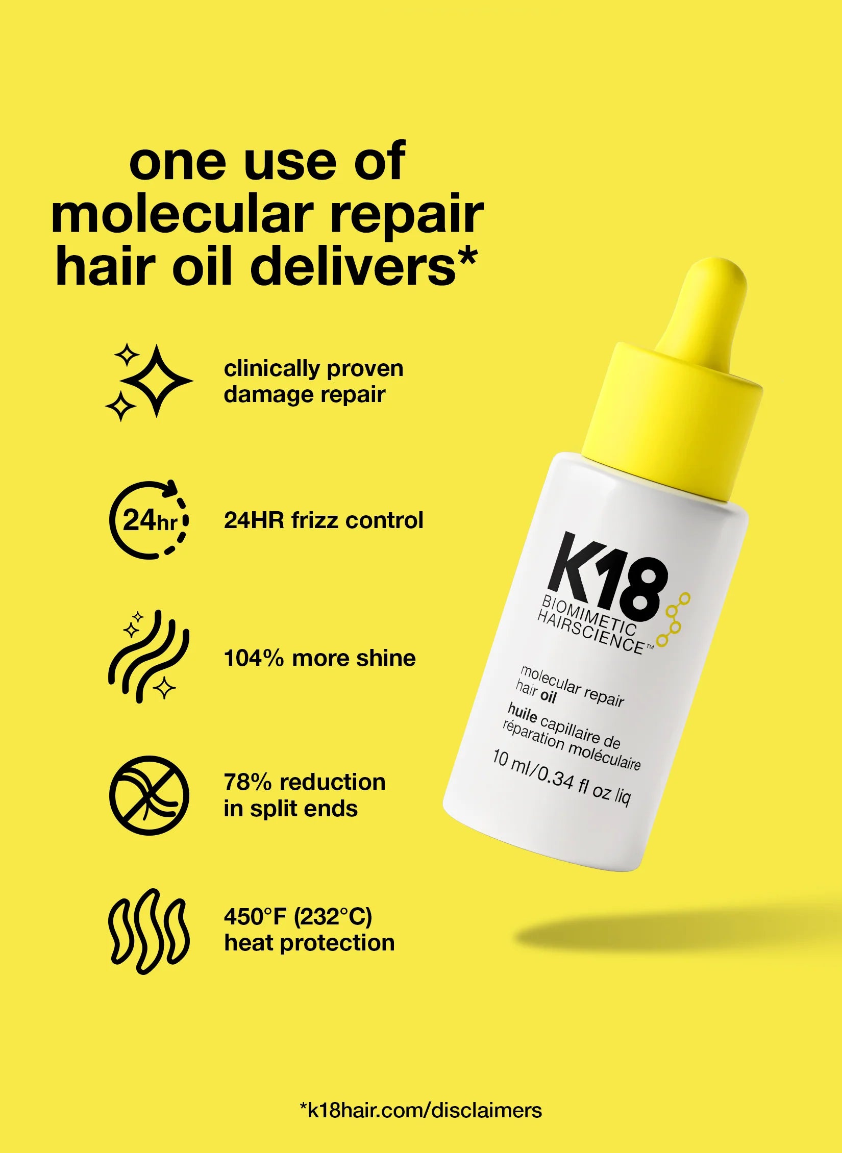 K18 Molecular Repair Hair Oil - 10 ml K18 Molecular Repair Hair Oil - 10 ml