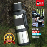 Dr-Kadi KD9103 Vacumm Bottle 3000 ml- Silver