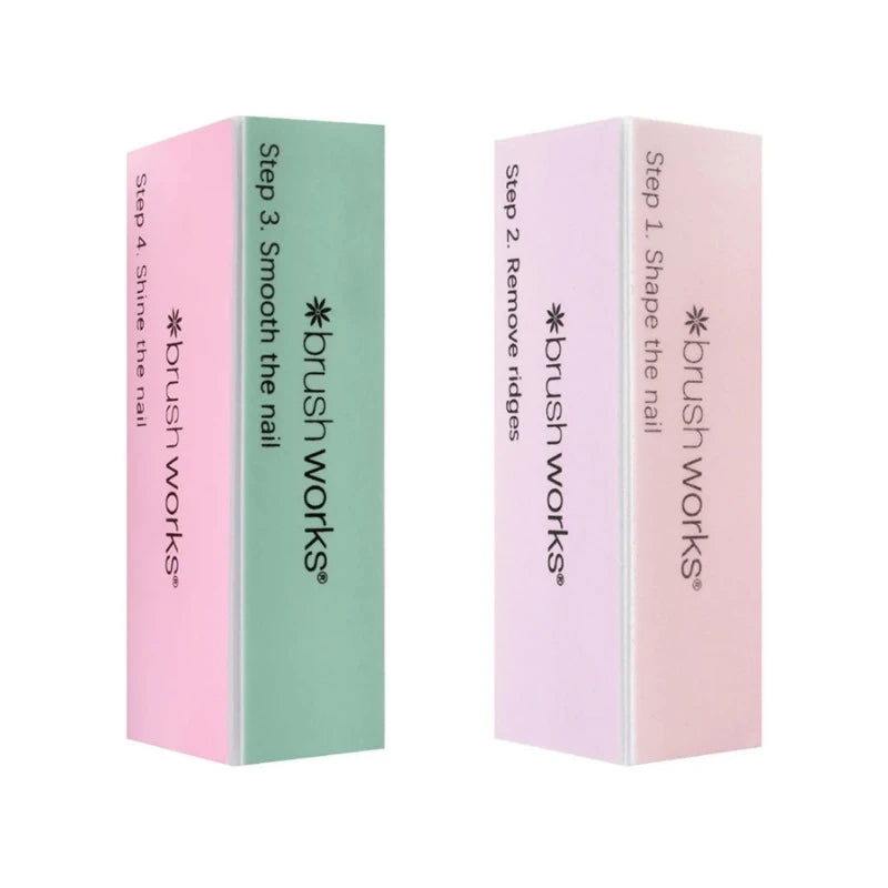 Brush Works Pastel Nail Buffing Blocks - 2 Pack