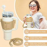 Adjustable Water Bottle Holder Strap for Stanley 40oz & 30oz Tumblers - Bright Green