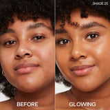 Saie Glowy Super Skin Tint Foundation with Hyaluronic Acid - 25 Medium/Tan Golden Undertones