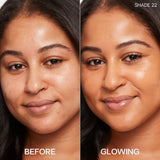 Saie Glowy Super Skin Tint Foundation with Hyaluronic Acid - 22 Medium/Tan Olive Undertones