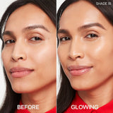 Saie Glowy Super Skin Tint Foundation with Hyaluronic Acid - 18 Medium/Tan Neutral Undertones