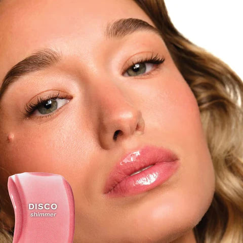 Saie Glossybounce High-Shine Hydrating Lip Gloss Oil - Disco