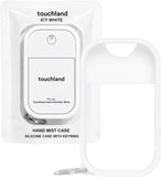 Touchland Silicone Hand Mist Case with Keyring, 1 FL OZ - Icy White