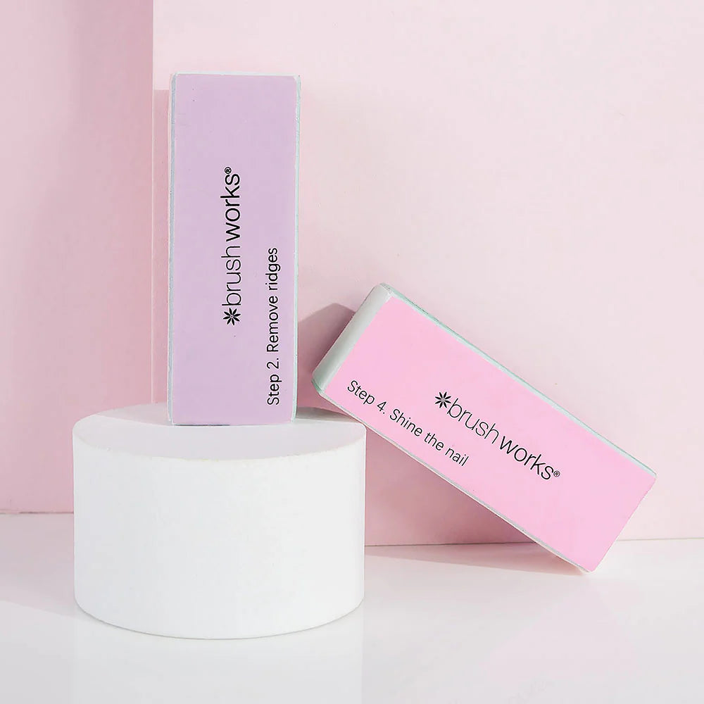 Brush Works Pastel Nail Buffing Blocks - 2 Pack