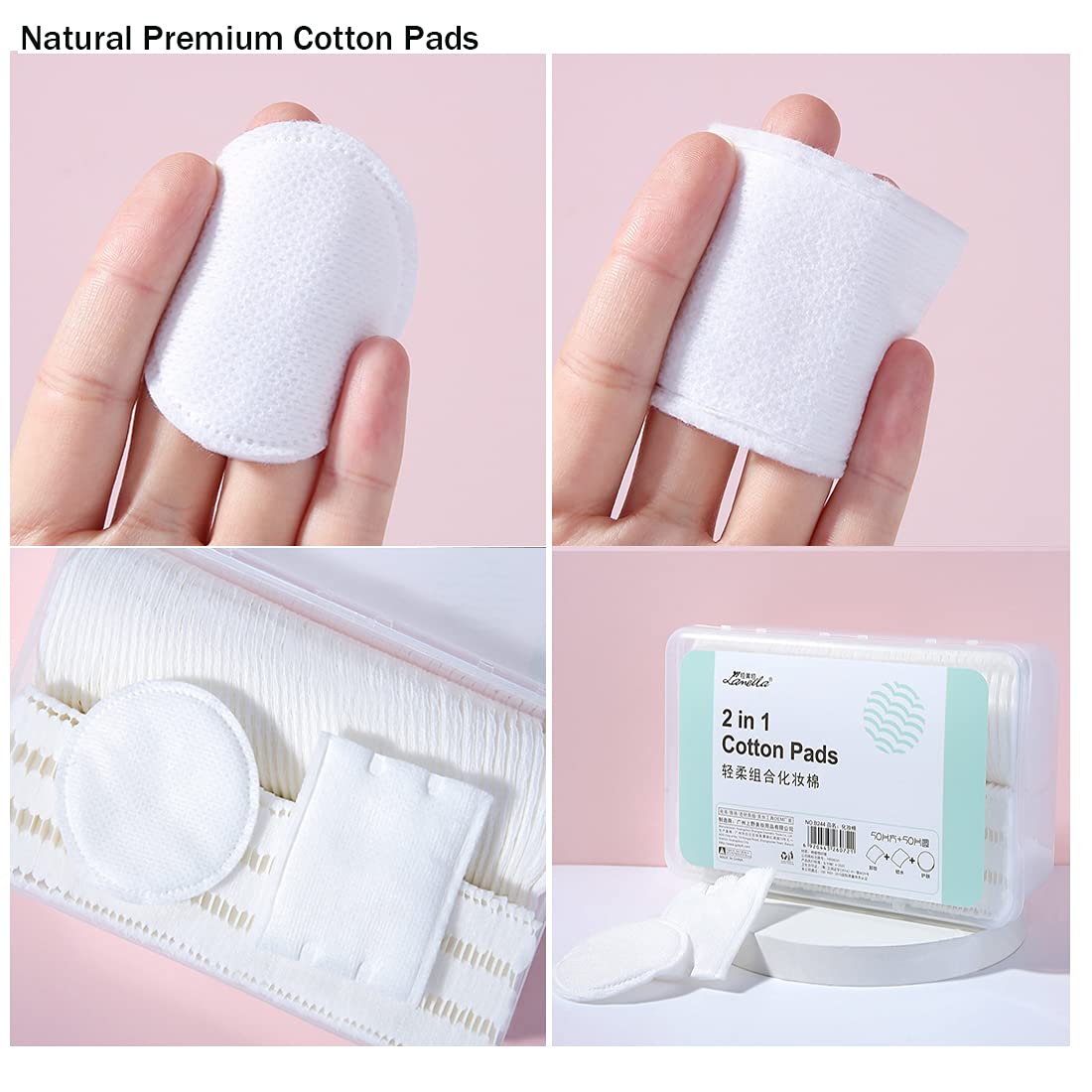 Yousha Square Cotton Pads - 50 Psc