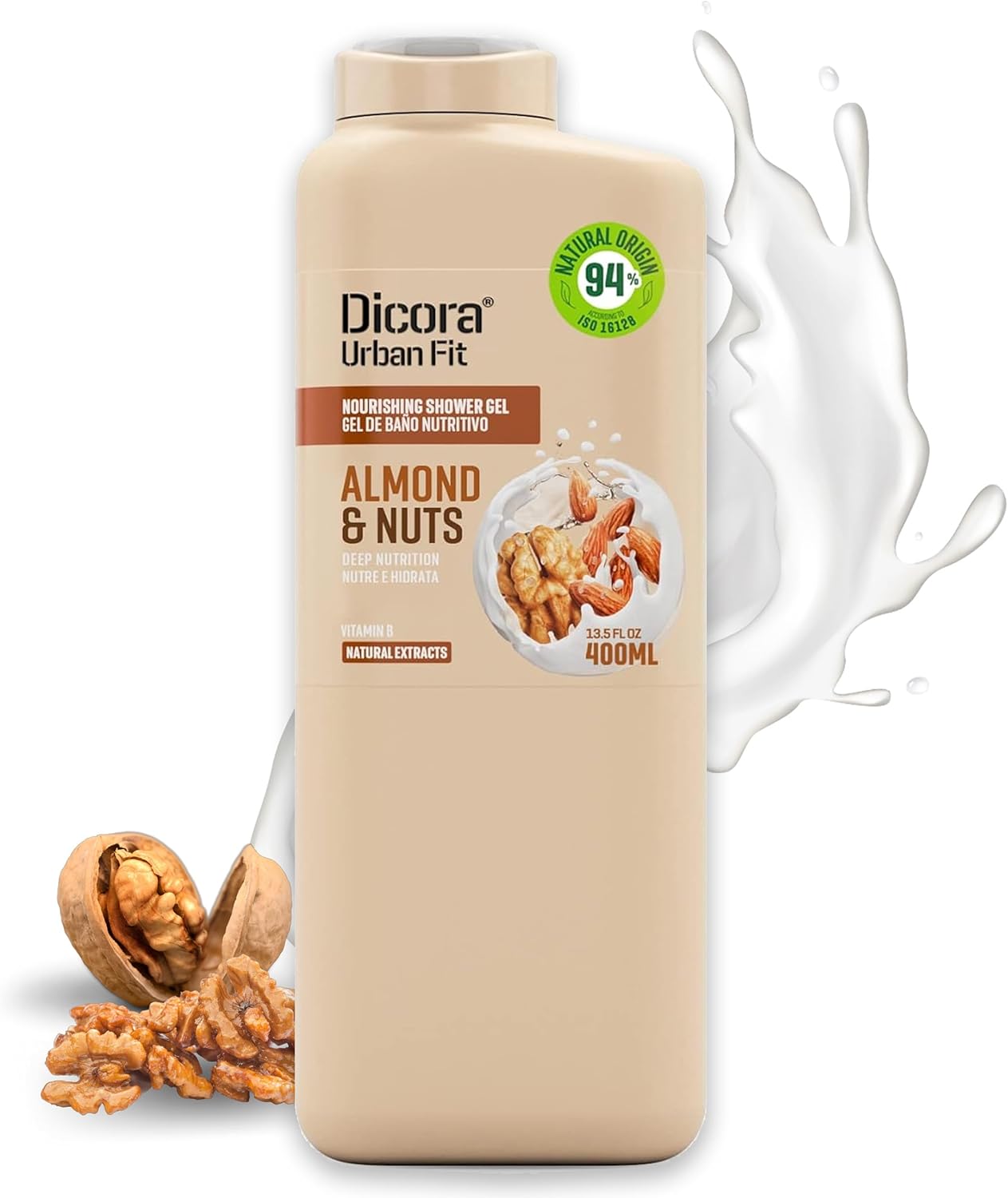 Dicora Urban Fit Shower Gel Vitamin B Almonds and Nuts - 400 ml