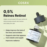 Cosrx - The Retinol 0.5 Oil Super Vitamin E + Squalane - 20 ml