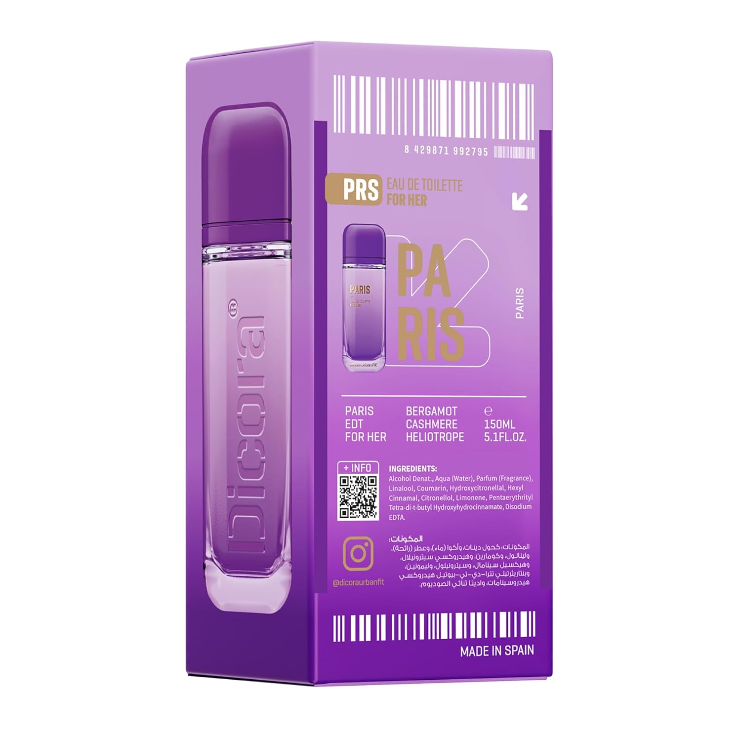 Dicora Urban Fit Paris EDT For Her - 150 ml