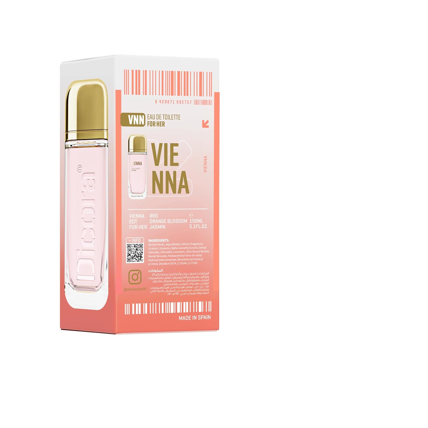 Dicora Urban Fit Viena EDT For Her - 150 ml