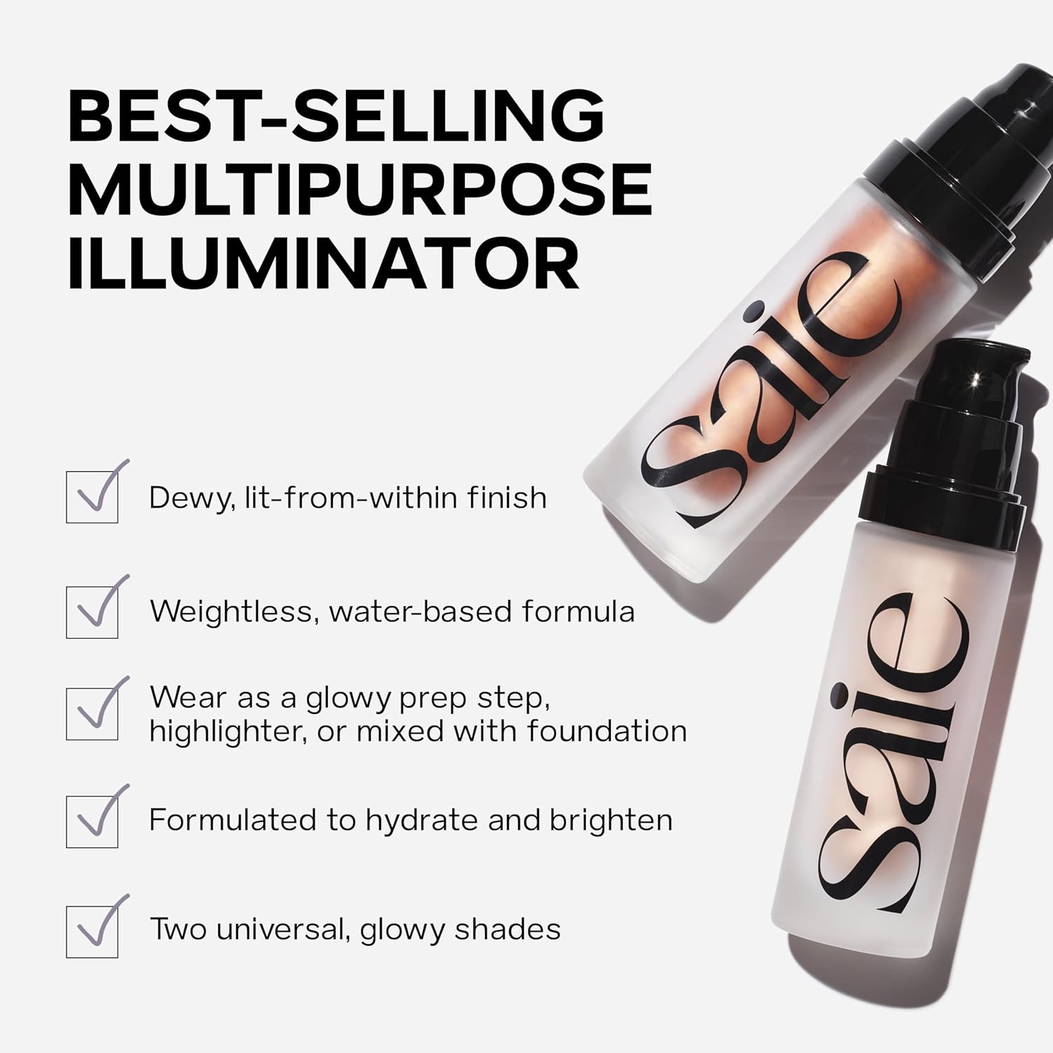 Saie Glowy Super Gel - Lightweight Dewy Multipurpose Illuminator - Starglow