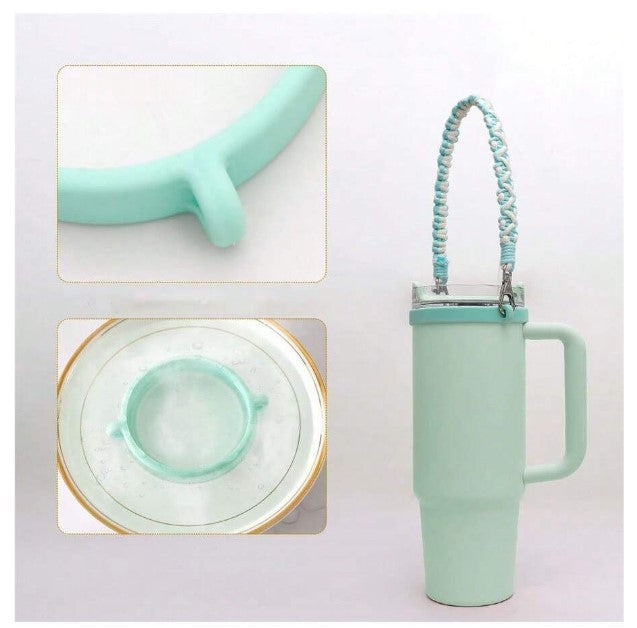 1Pc, Suitable for 16-40oz Water Cups Silicone Dory Cup Strap - Mint Green