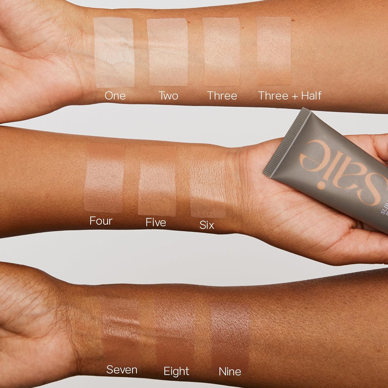 Saie Slip Tint - Lightweight Tinted Moisturizer with Hyaluronic Acid - Shade 10 Rich Neutral