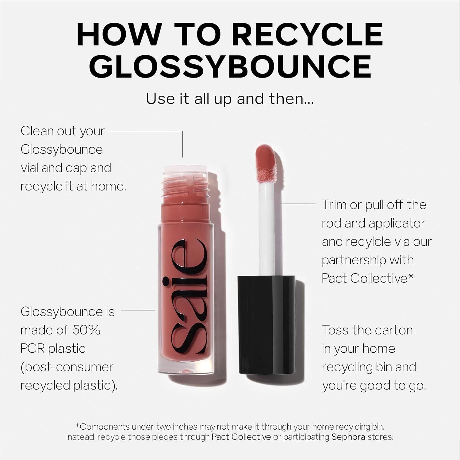 Saie Glossybounce High-Shine Hydrating Lip Gloss Oil - Shake