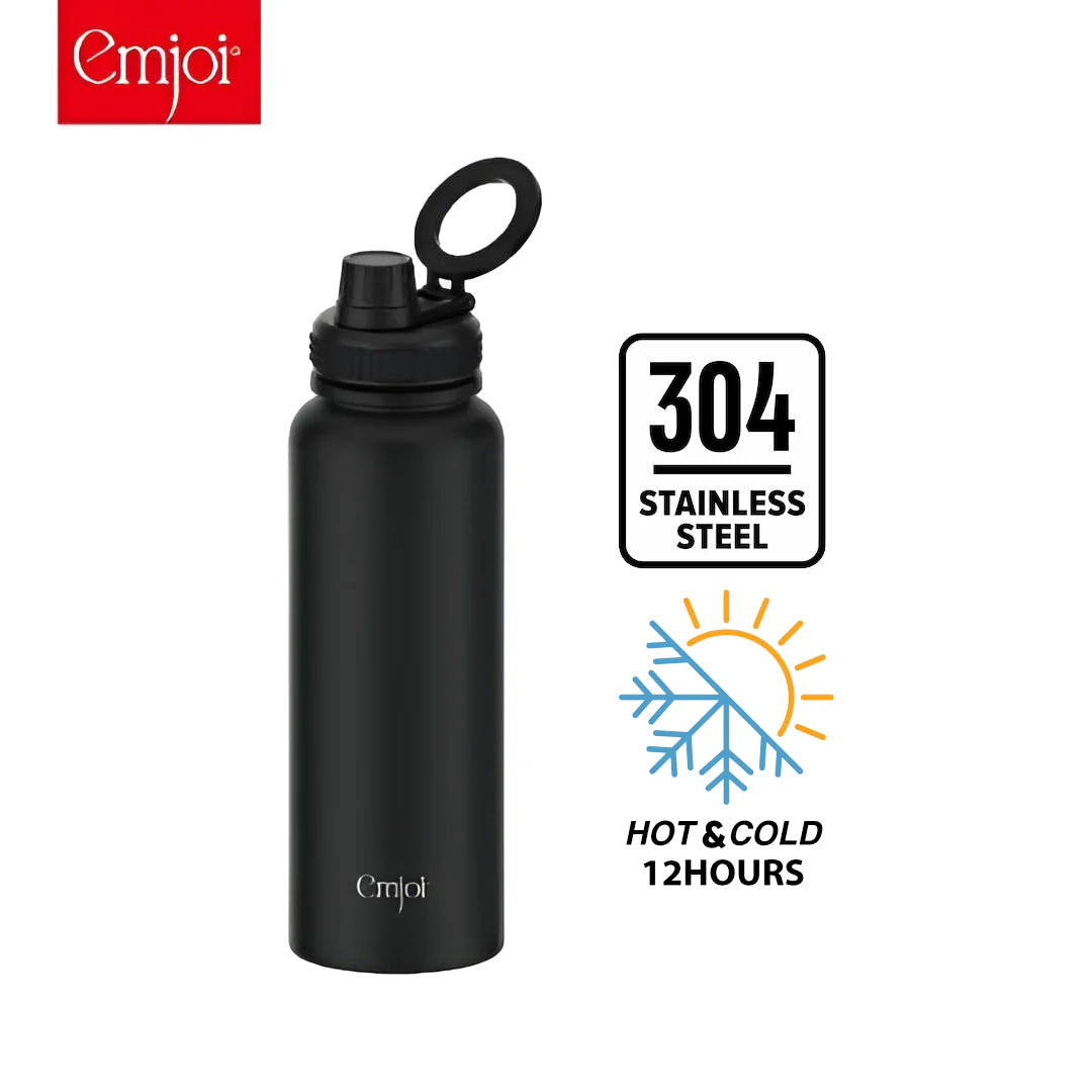 Emjoi MagSafe Stainless Steel Sport Bottle With MagSafe 900 ml - Black