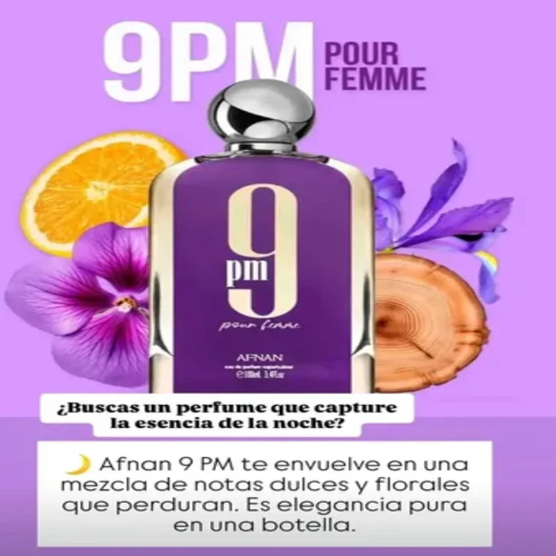 Afnan 9 PM Pour Femme EDP For Her - 100 Ml