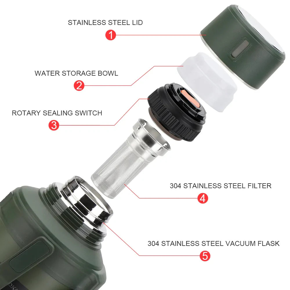 Dr-Kadi KD9058-5000G Vacumm Bottle  5000 ml - Green