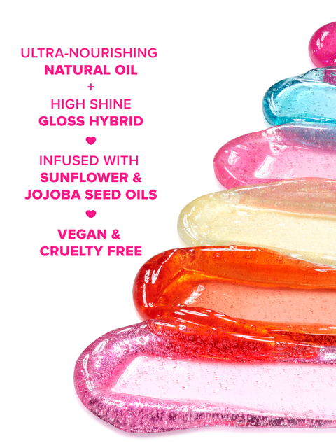 Too Faced Kissing Jelly Lip Oil Gloss - Juicy Lip Oil/Gloss Hybrid - Raspberry