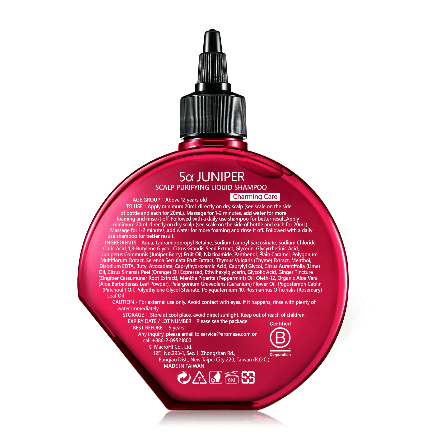 Aromase 5α Juniper Scalp Purifying Liquid Shampoo Charming Care For Her - 40 ml